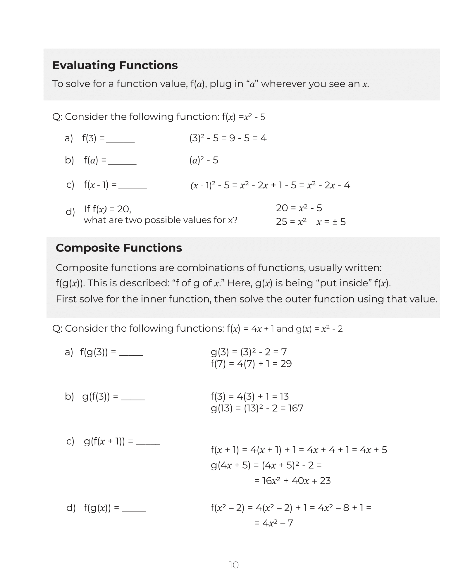 Matching coefficients method for polynomial equations